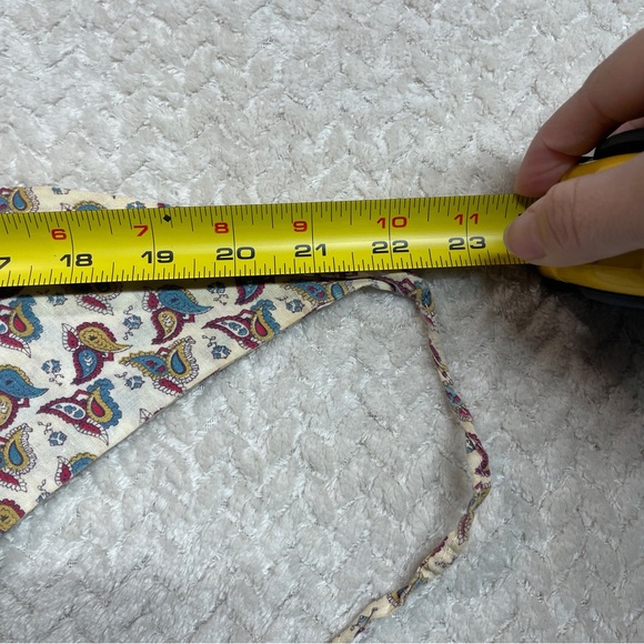 Vintage Paisley Head Bandana with‎ string | Boho Festival Cottagecore - Picture 8 of 9